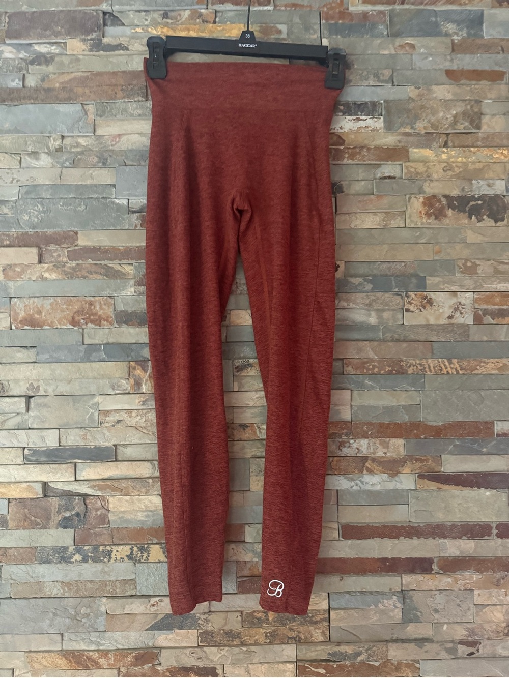Bombshell Sportswear Spacedye Burnt Orange Leggings MEDIUM